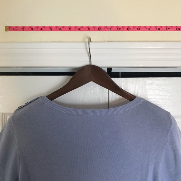 NWT Talbot sweater. Size 1Xp. Sky blue with dark navy blue nautical design. - Picture 9 of 12